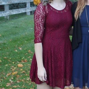 Maroon homecoming dress